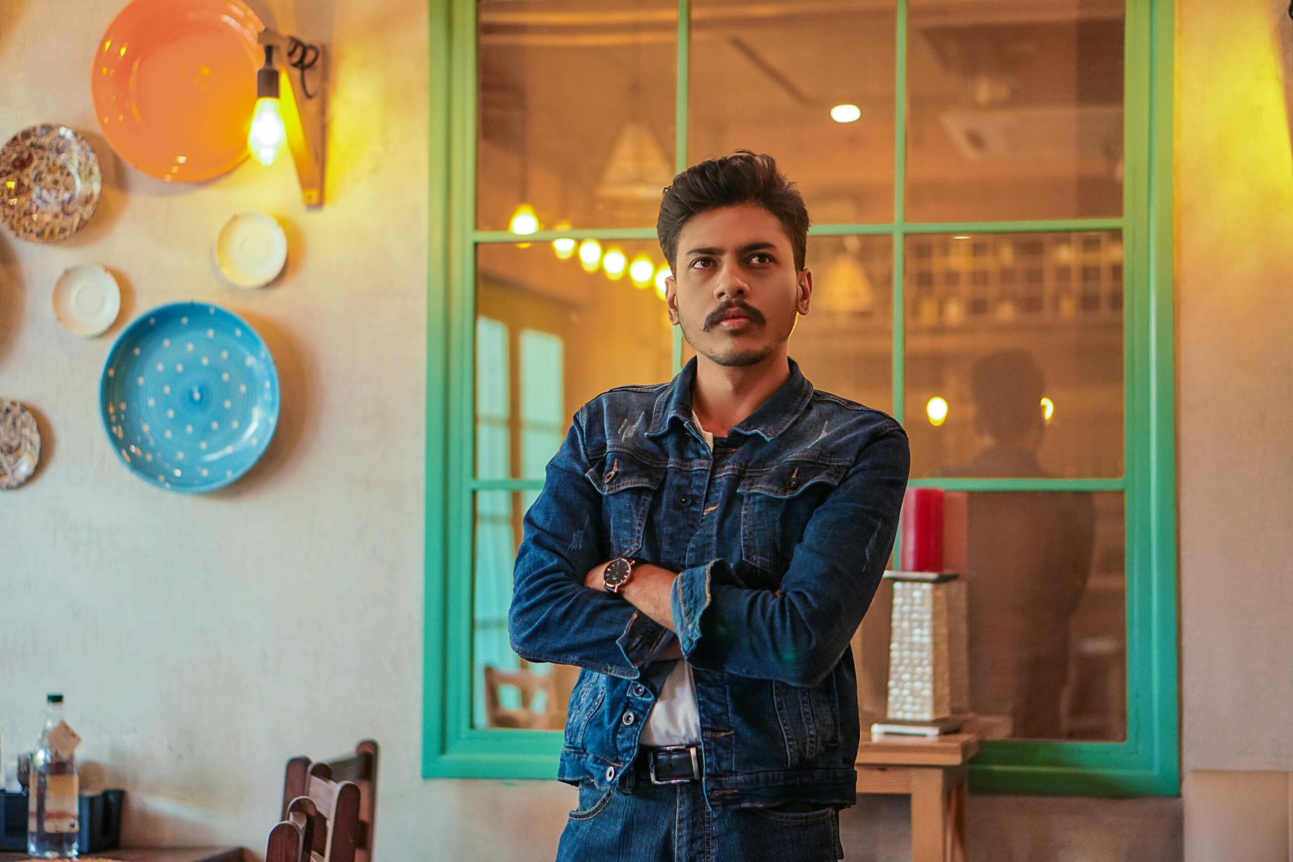 Man standing near window